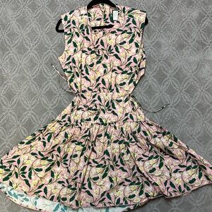 Agua by Agua Bendita Pink Sleeveless Dress with side slit and open back. Size XL